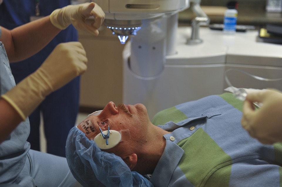 Patient on operating table